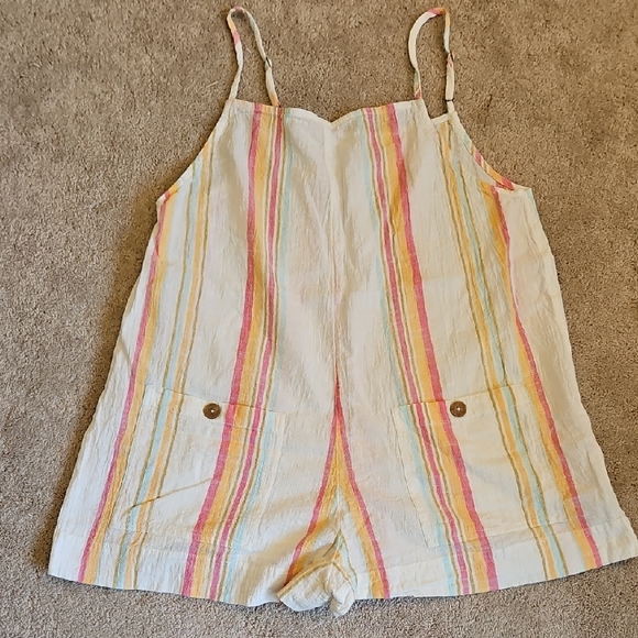 Rip Curl Pants - Rip Curl Women's Cotton Romper with Multicolor Stripes